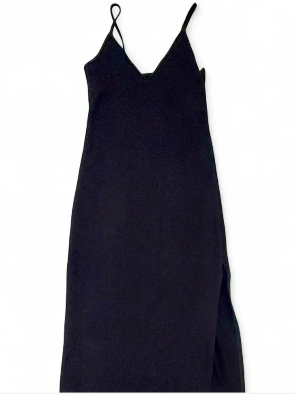 🖤 Abercrombie & Fitch Collection Black Ribbed Maxi Slip Dress • Size S 🖤